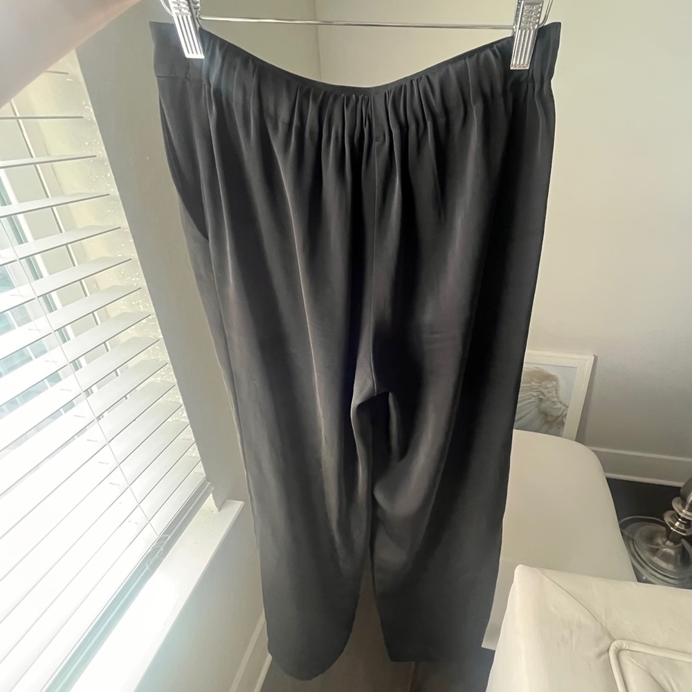 Satin high waist Wide Leg pull on Pants - Picture 7 of 12